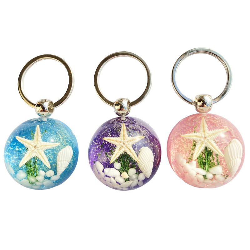 Beach Resin Keychain