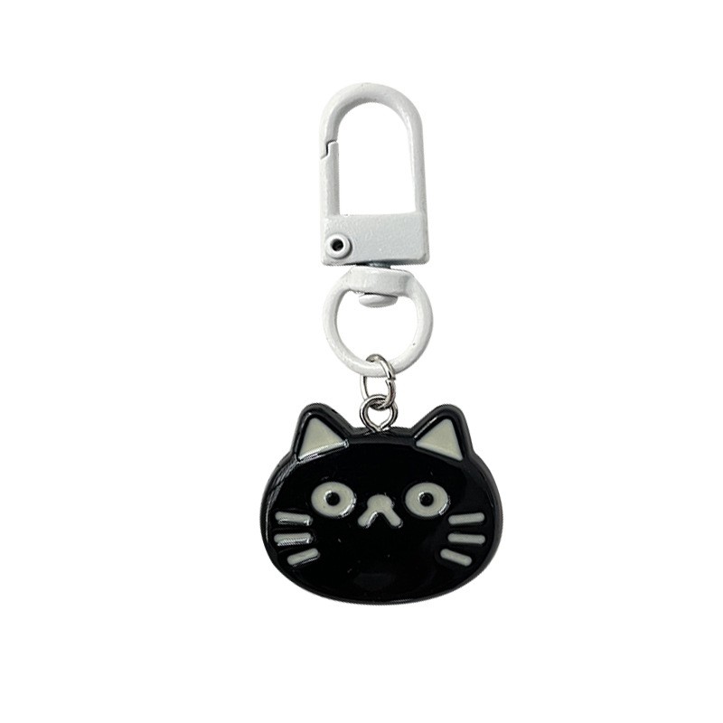 Black and White Resin Keychain